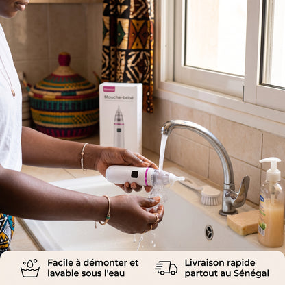 Aspirateur Nasal Bébé Confort – Sommeil Paisible et Respiration Dégagée