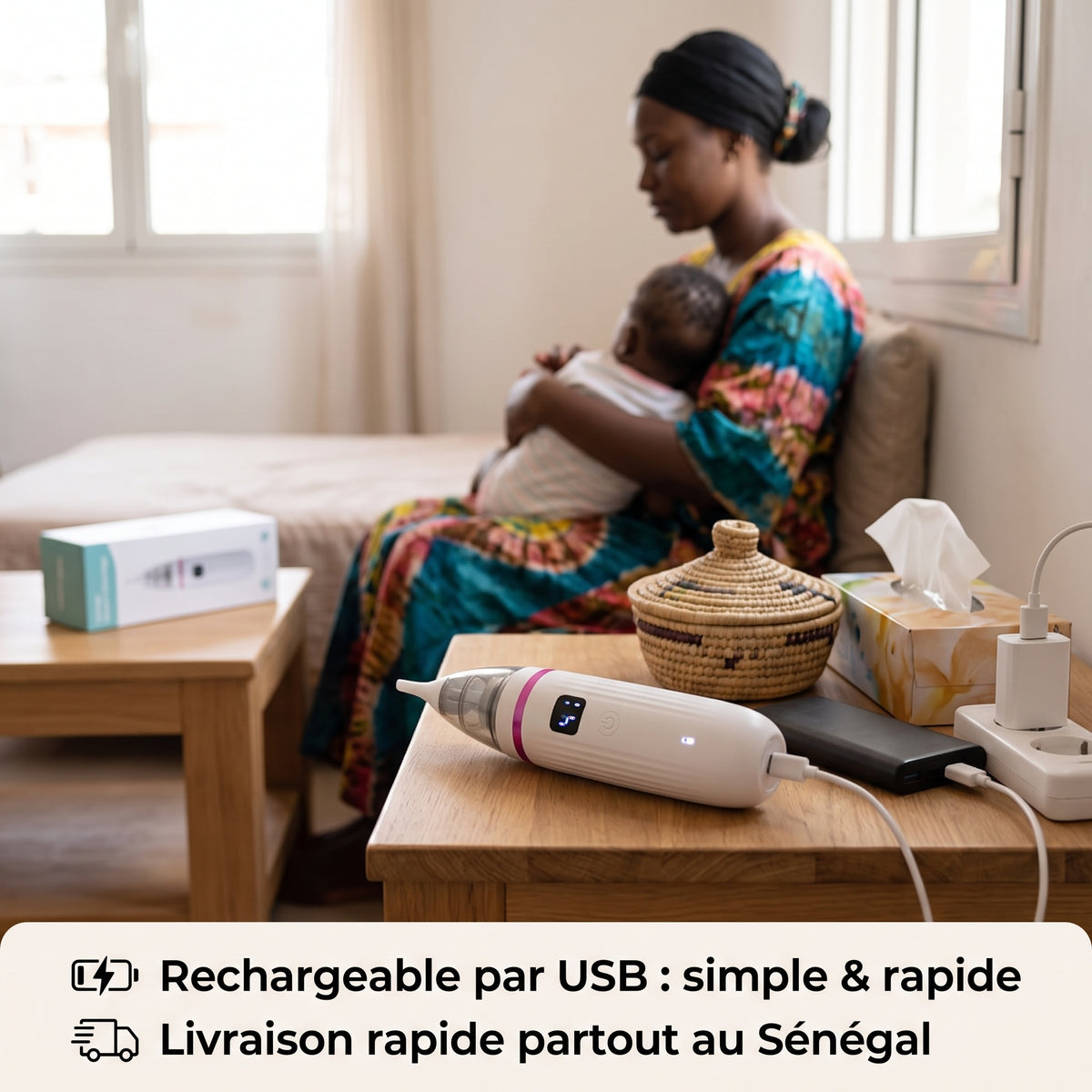 Aspirateur Nasal Bébé Confort – Sommeil Paisible et Respiration Dégagée